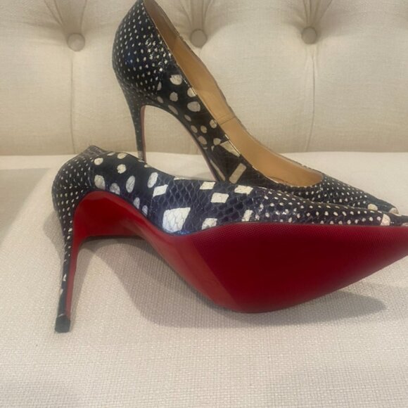 Christian Louboutin Watersnake Pumps - Black & White size 39 - Picture 2 of 5